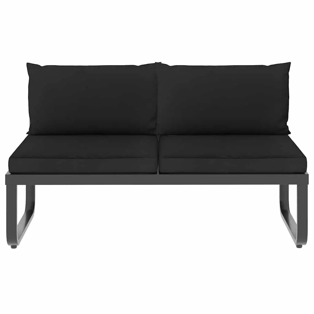 4-Piece Grey Garden Corner Sofa Set with Cushions