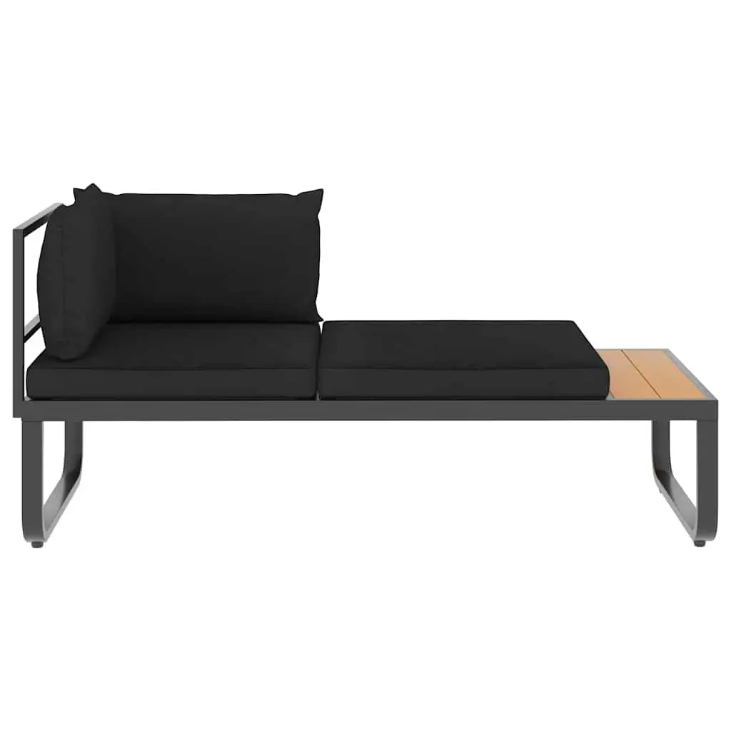 4-Piece Grey Garden Corner Sofa Set with Cushions