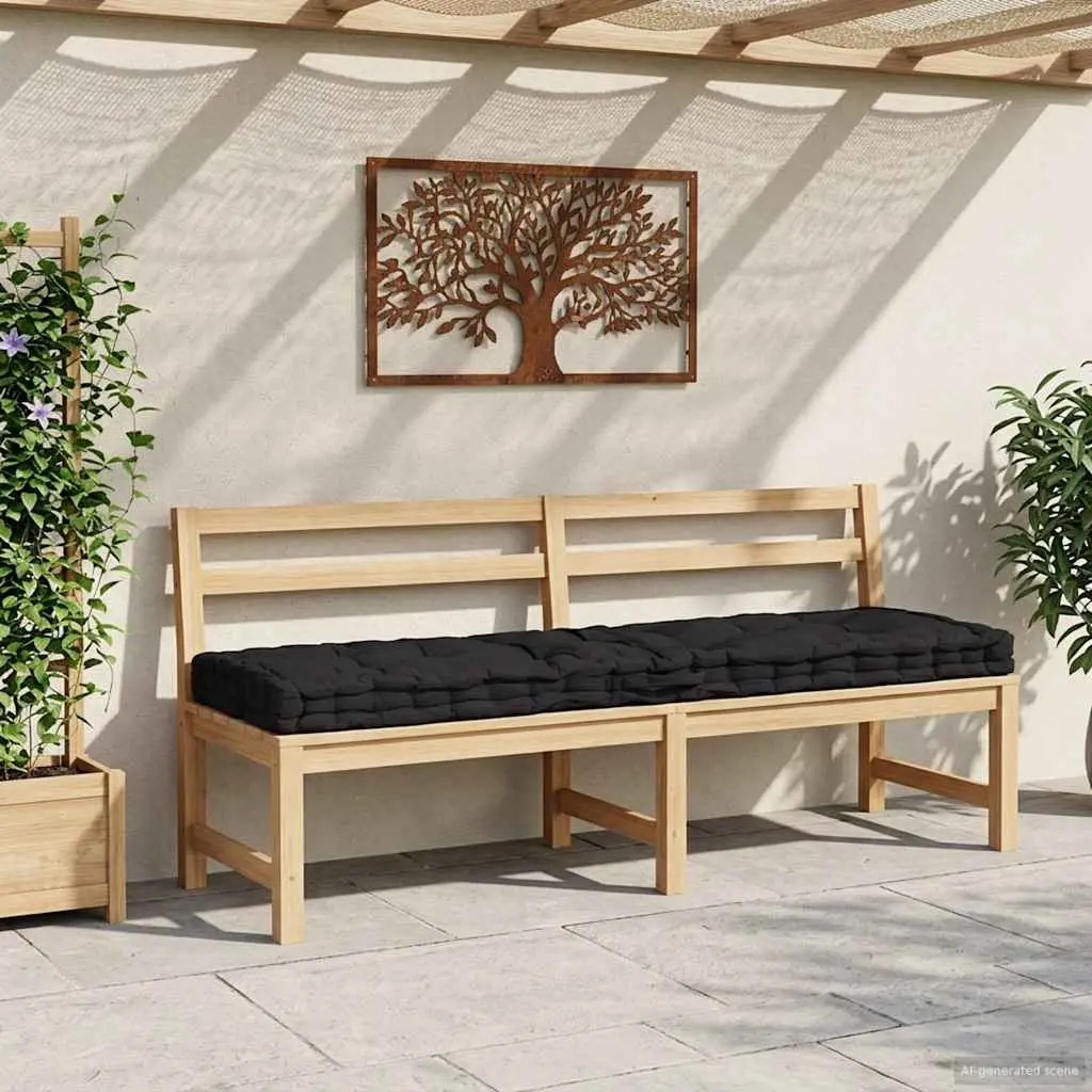 Black Cotton Pallet Floor Cushion for Seating