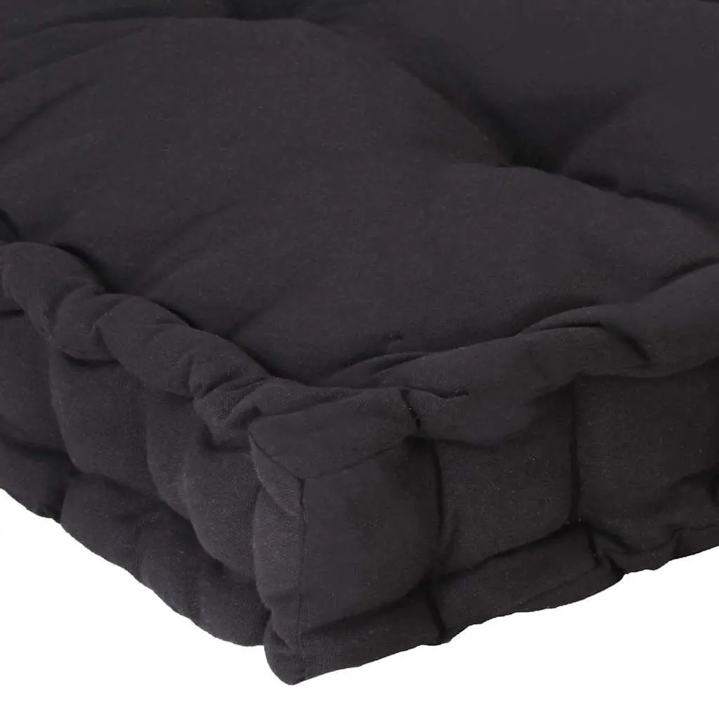 Black Cotton Pallet Floor Cushion for Seating