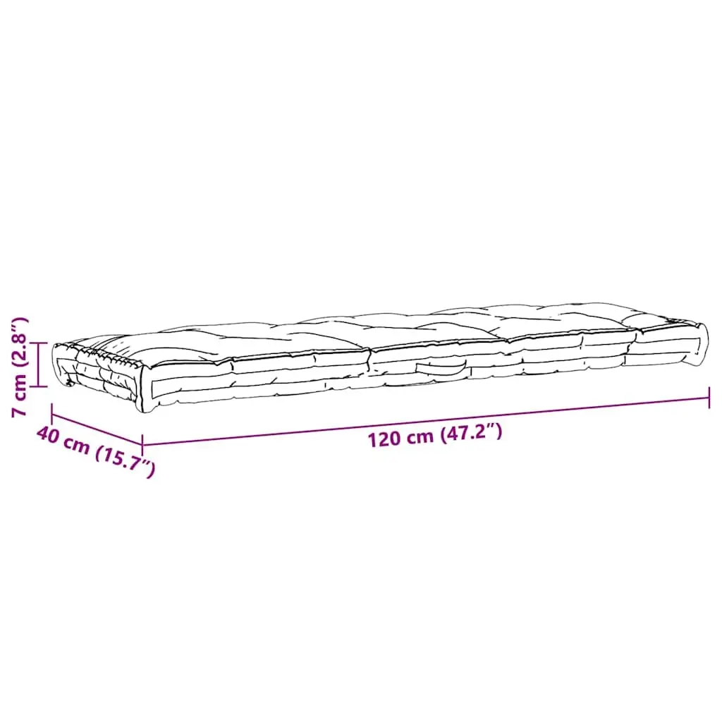 Light Blue Outdoor Garden Bench Pad with Thick Padding