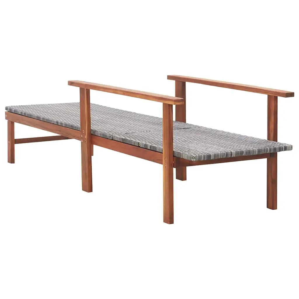 Grey Outdoor Sun Lounger for Relaxation