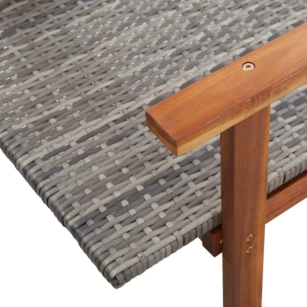 Grey Outdoor Sun Lounger for Relaxation