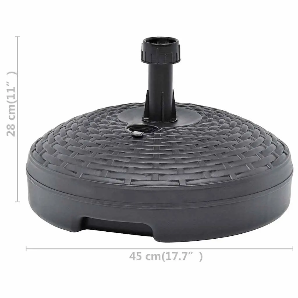 Anthracite Rattan Pattern Umbrella Base 20L