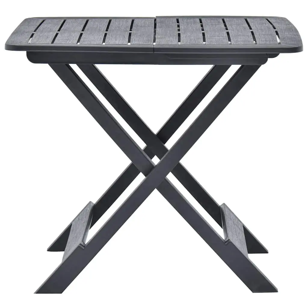 Folding Garden Table in Anthracite for Outdoor Use