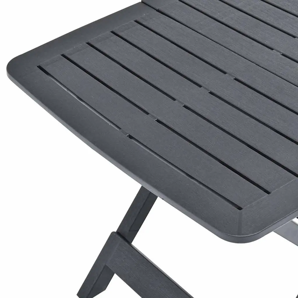 Folding Garden Table in Anthracite for Outdoor Use
