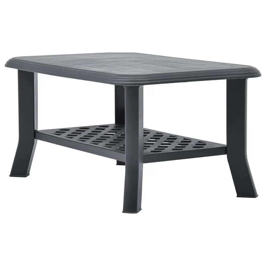 Anthracite Lightweight Outdoor Coffee Table with Storage
