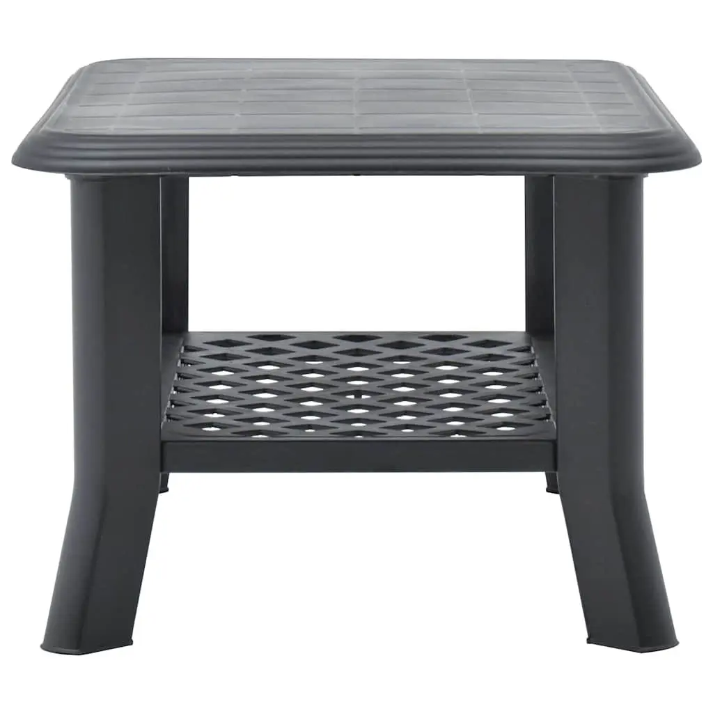 Anthracite Lightweight Outdoor Coffee Table with Storage