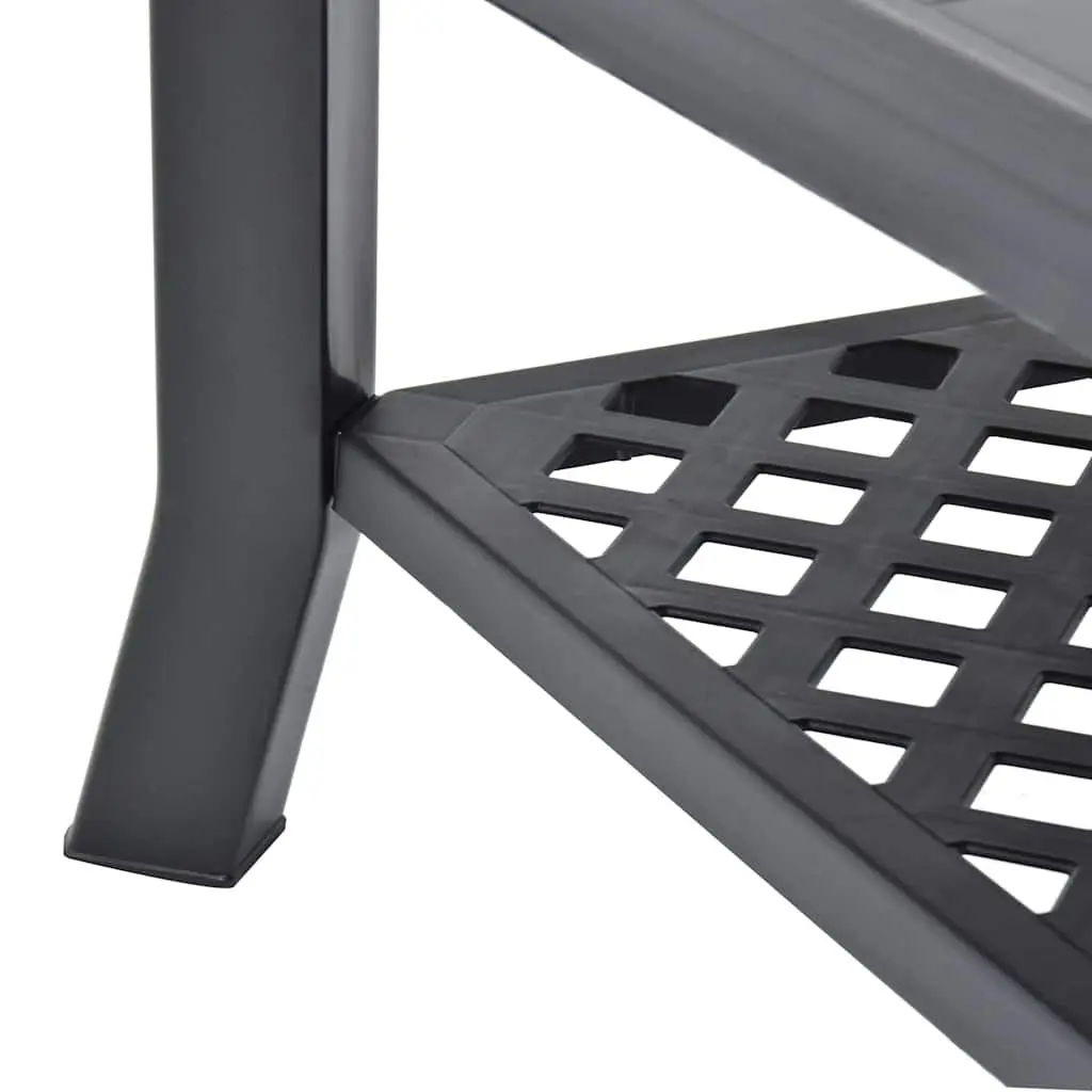 Anthracite Lightweight Outdoor Coffee Table with Storage