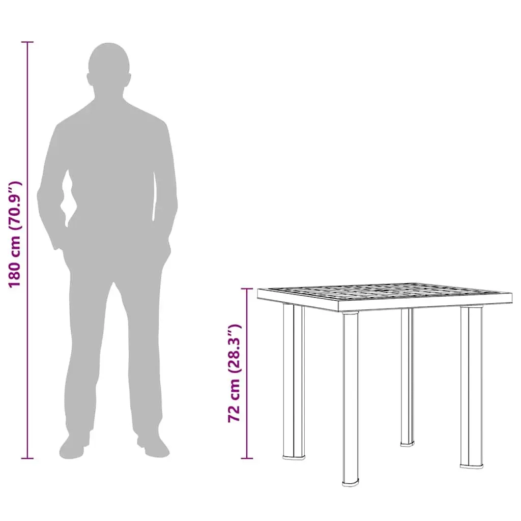 Anthracite Garden Table for Outdoor Dining