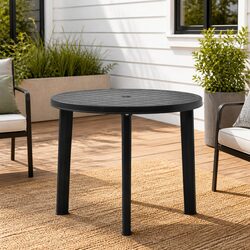 89cm Anthracite Garden Table for Outdoor Dining