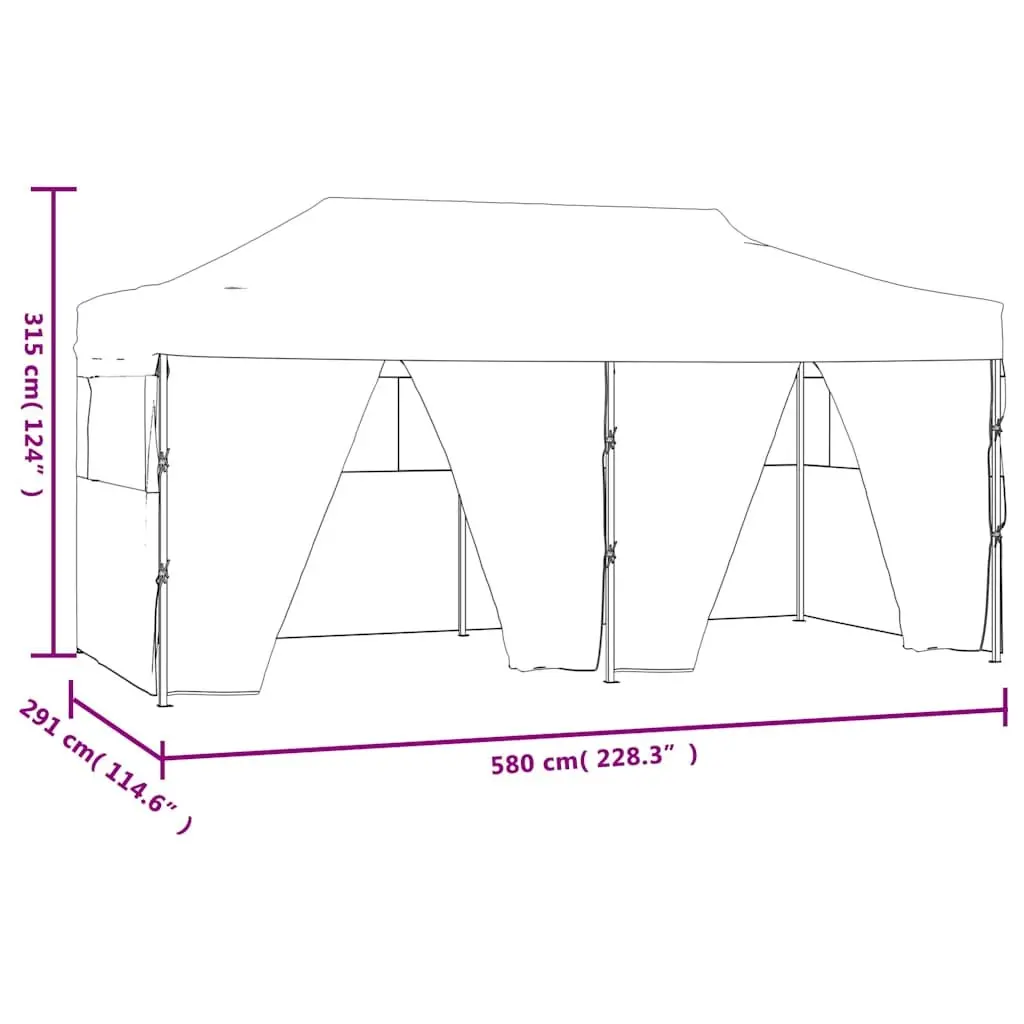 Folding Party Tent 3x6m with 4 Sidewalls