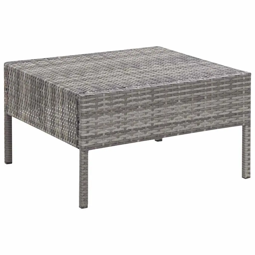 Modular 6 Piece Grey Rattan Outdoor Lounge Set