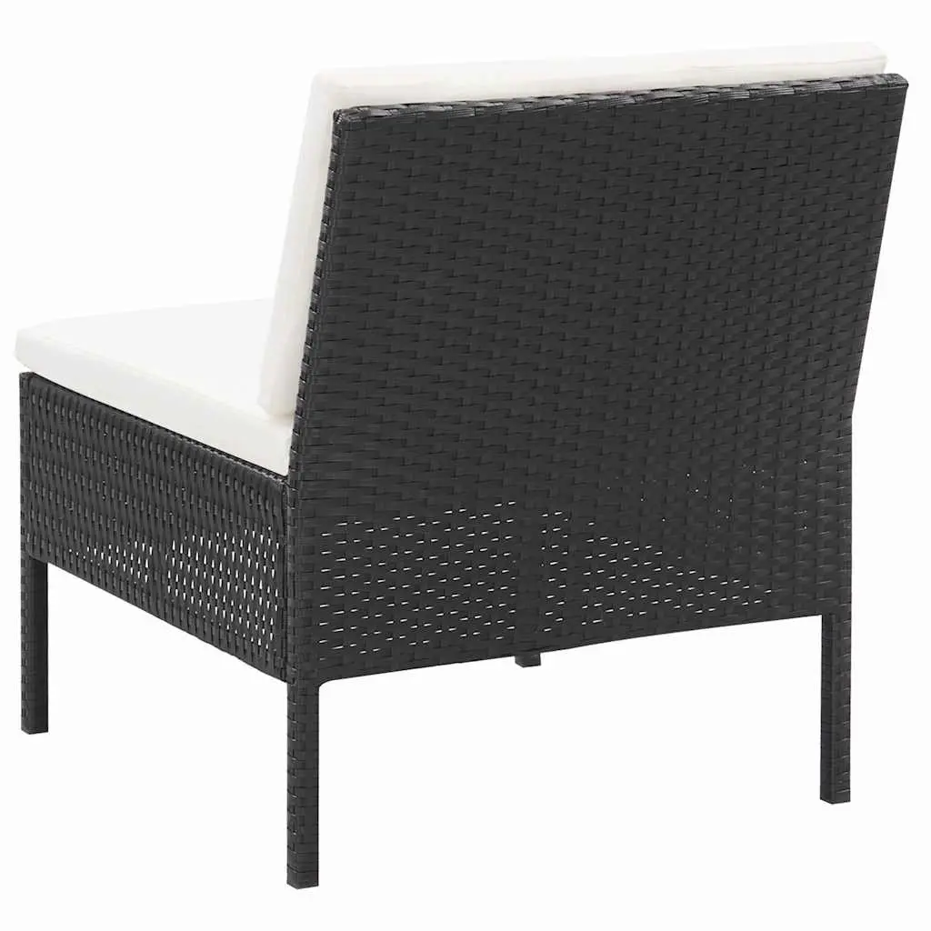 3 Piece Poly Rattan Garden Lounge Set with Cushions
