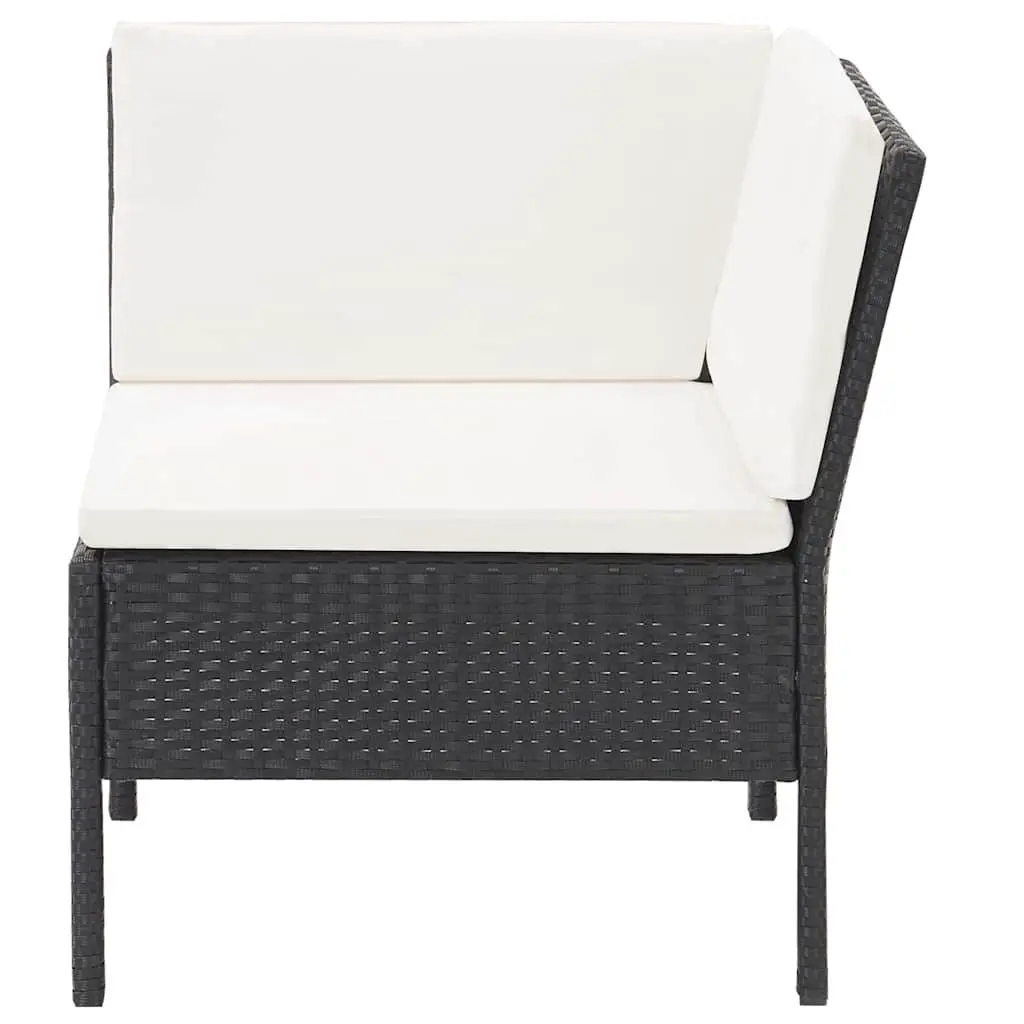 3 Piece Poly Rattan Garden Lounge Set with Cushions