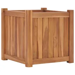 Teak Wood Raised Garden Bed 40x40x40 cm for Outdoor Use
