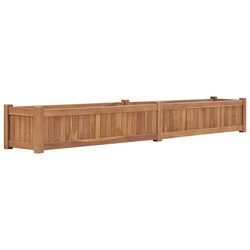 Premium Brown Solid Wood Raised Garden Bed 200x30x25cm