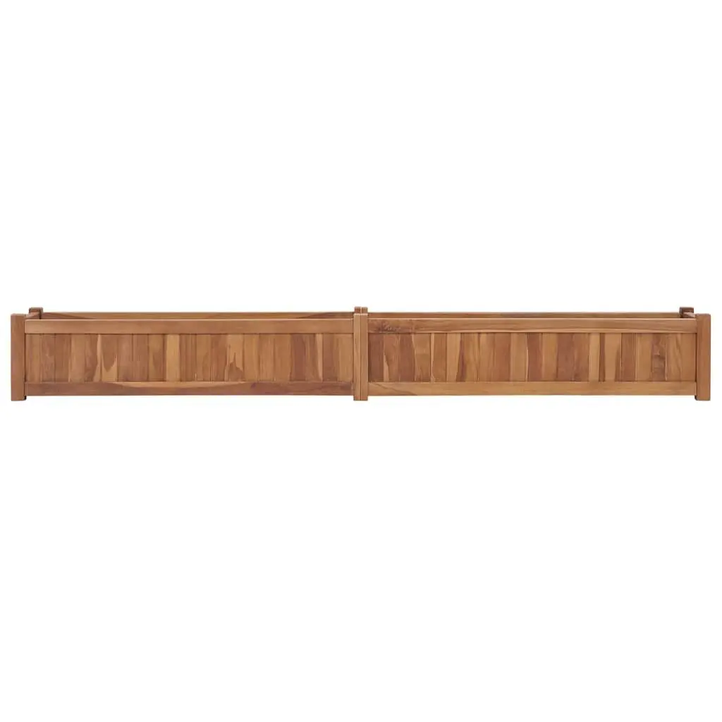 Brown Solid Wood Raised Garden Bed 200x30x25cm