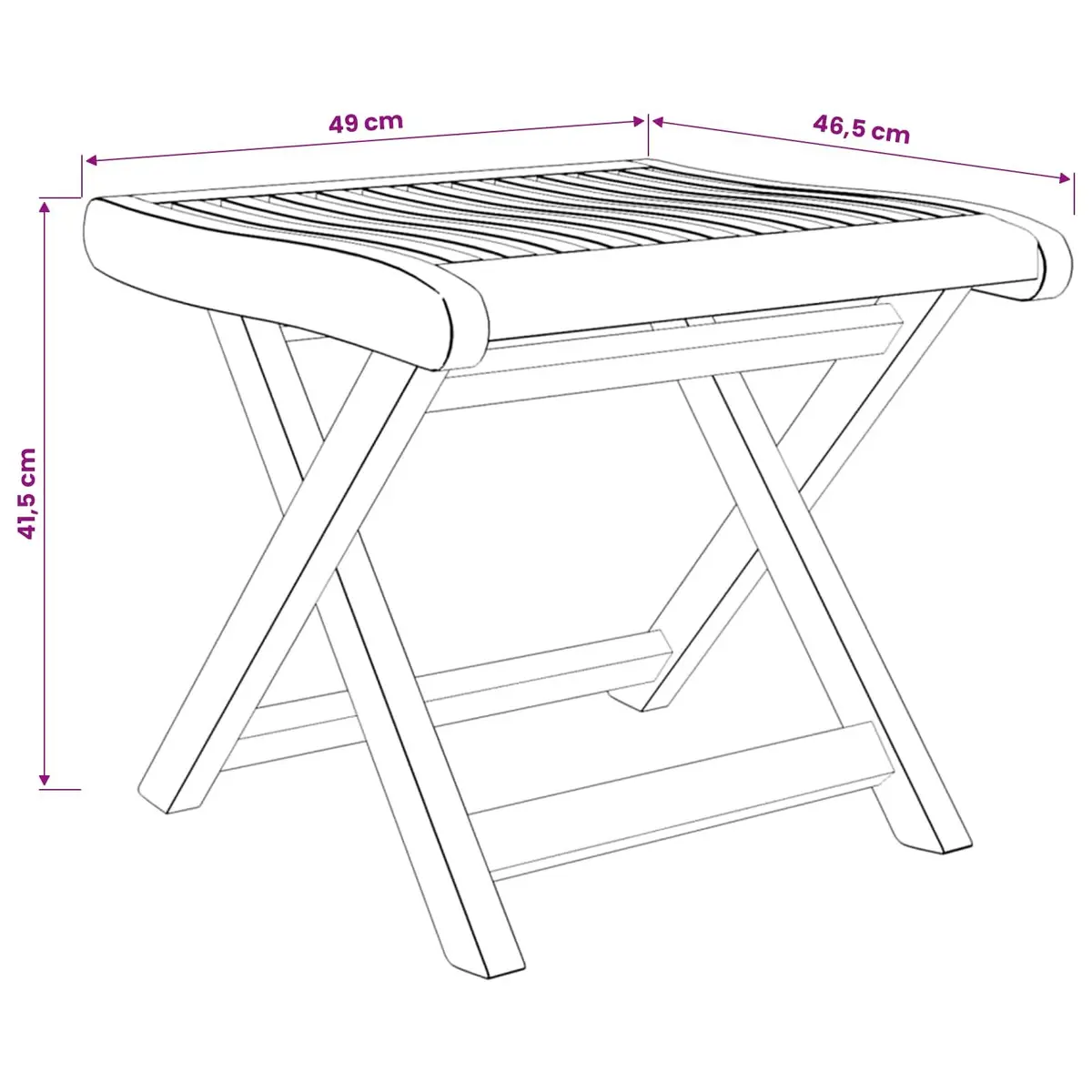 Folding Footrest Ottoman for Outdoor Use