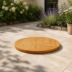 70cm Round Teak Wood Dining Table Top, 2.5cm Thick