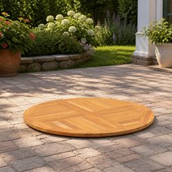 Exceptional 90cm Round Teak Wood Table Top