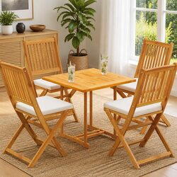 Durable Solid Teak Wood Table Top 70x70cm for Dining
