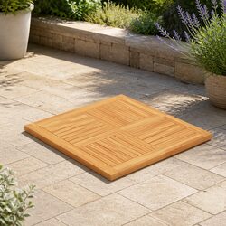Premium Solid Teak Wood Square Table Top 80x80cm