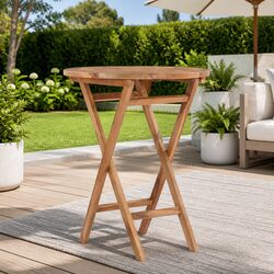Premium Teak Folding Garden Table 60cm for Outdoor Spaces