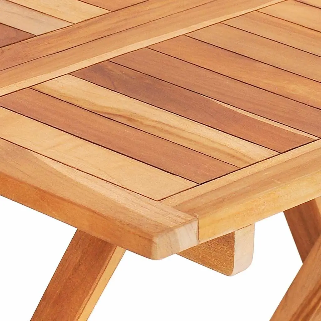 Folding Bistro Table Teak Wood 60x60x65 cm Brown
