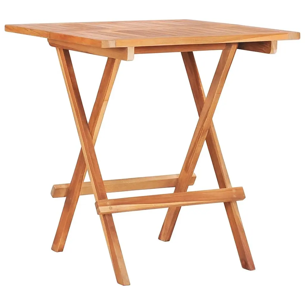3 Piece Folding Bistro Set in Solid Teak Wood