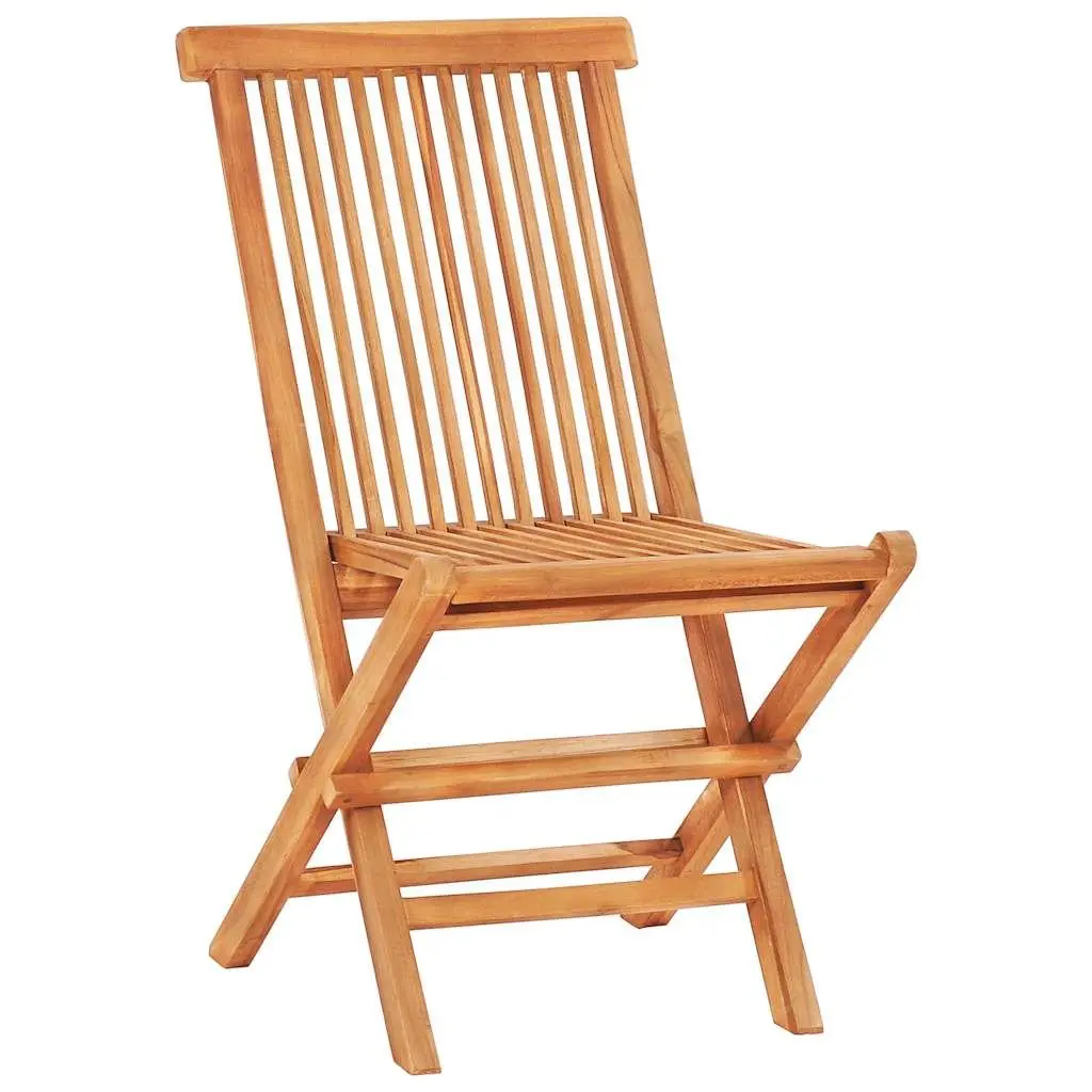 3 Piece Folding Bistro Set in Solid Teak Wood