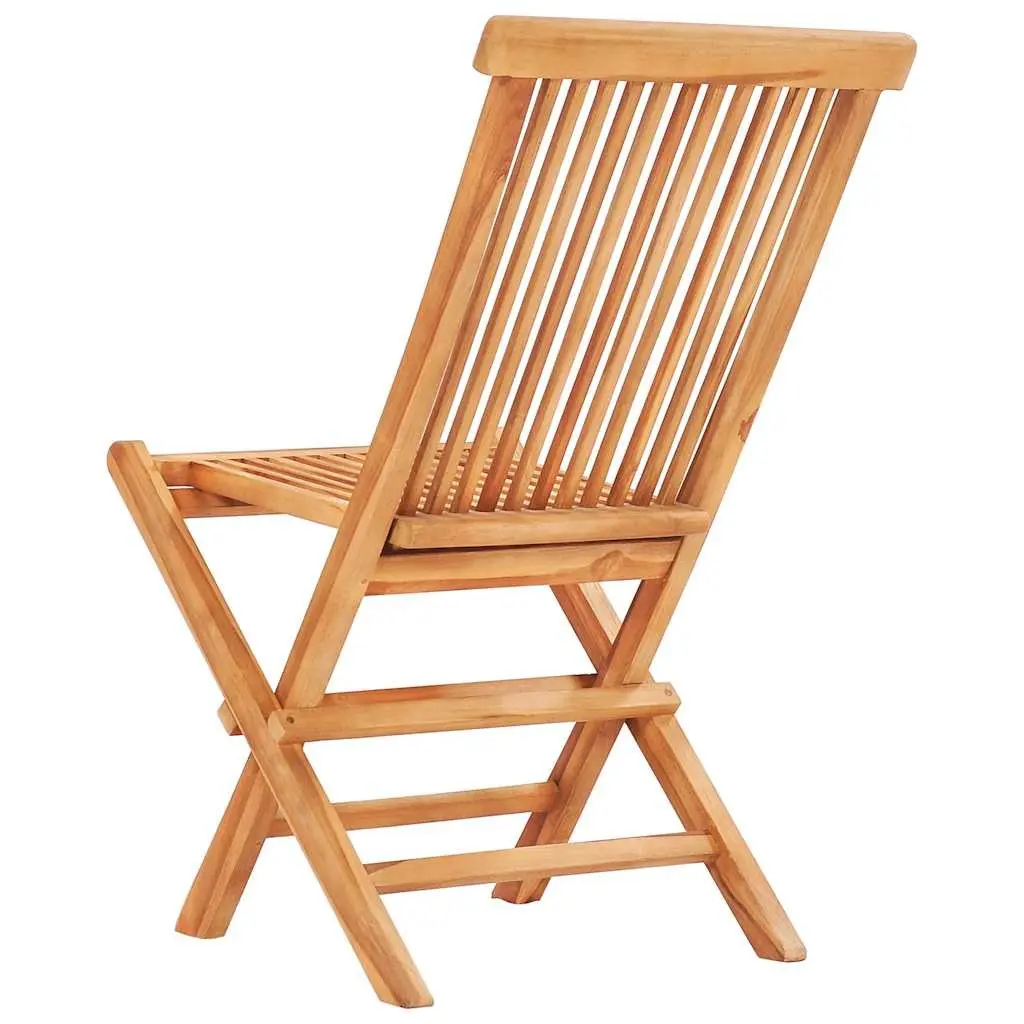 3 Piece Folding Bistro Set in Solid Teak Wood