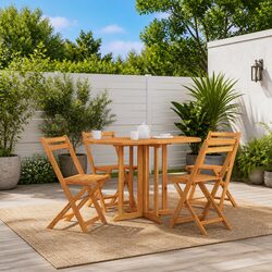 Elegant Folding Butterfly Dining Table 120x70x75cm Brown