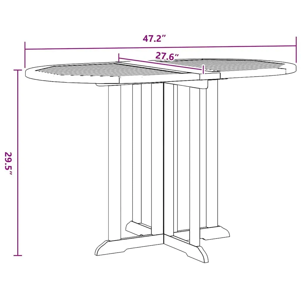 Folding Butterfly Dining Table 120x70x75cm Brown