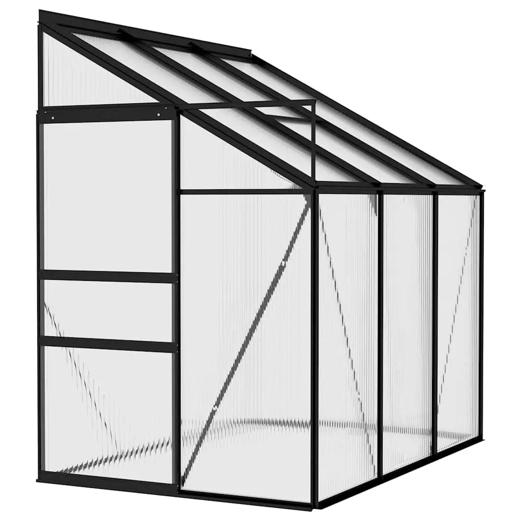 Greenhouse Aluminium Frame Anthracite PC Board 2.41 m² Garden Plant Shelter Outdoor