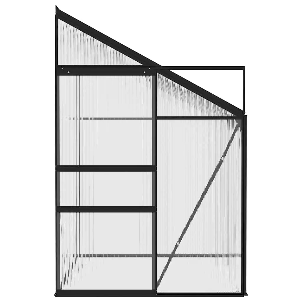 Greenhouse Aluminium Frame Anthracite PC Board 2.41 m² Garden Plant Shelter Outdoor