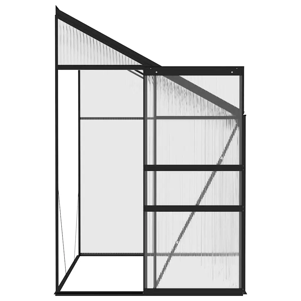 Greenhouse Aluminium Frame Anthracite PC Board 2.41 m² Garden Plant Shelter Outdoor