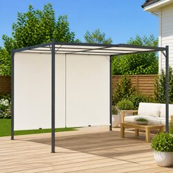 Adjustable Pergola with Retractable Canopy 3x3m