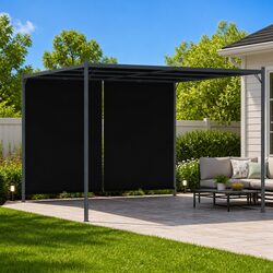Sturdy 3x3m Retractable Roof Garden Pergola in Anthracite