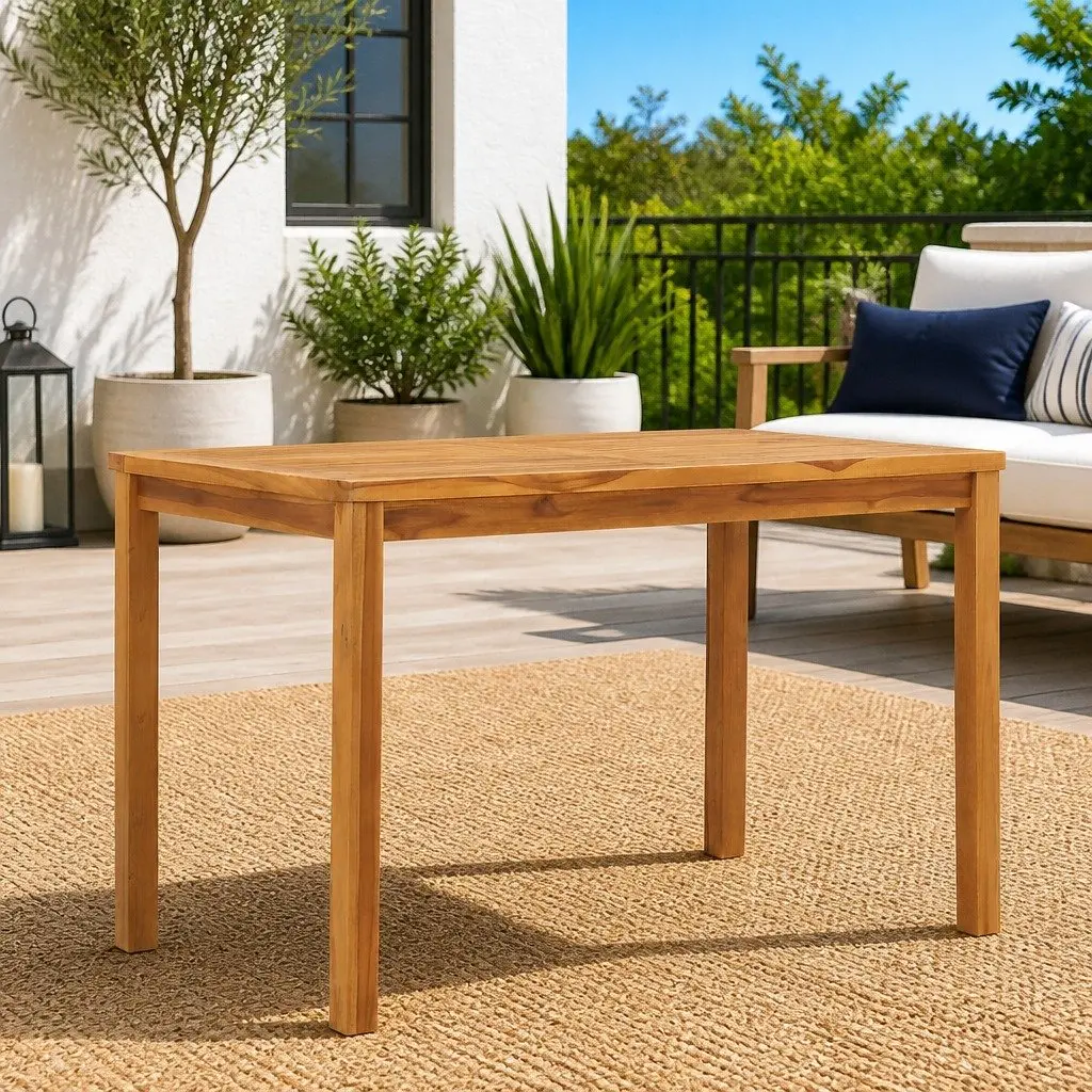 Solid Teak Wood Dining Table 120x70x77cm