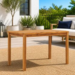 Durable Solid Teak Wood Dining Table 120x70x77cm
