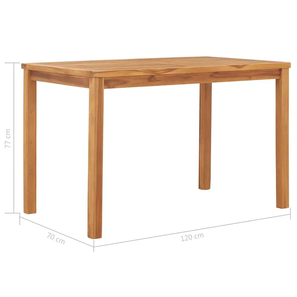 Solid Teak Wood Dining Table 120x70x77cm