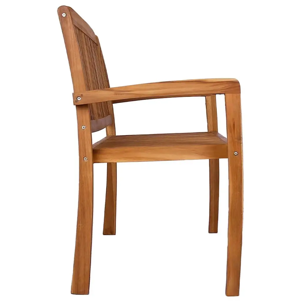 Teak Wood Stacking Bench for Outdoor Spaces