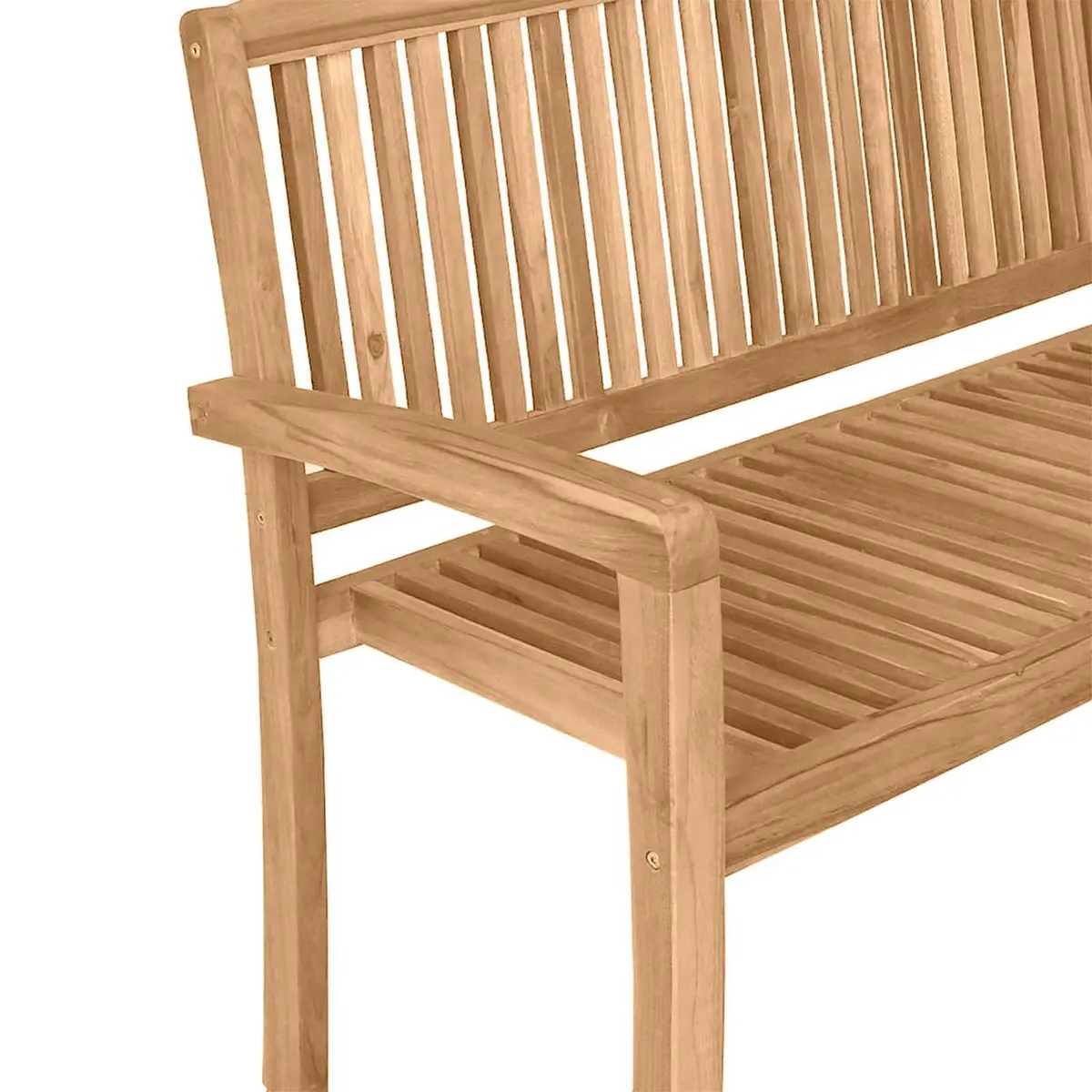 Teak Wood Stacking Bench for Outdoor Spaces
