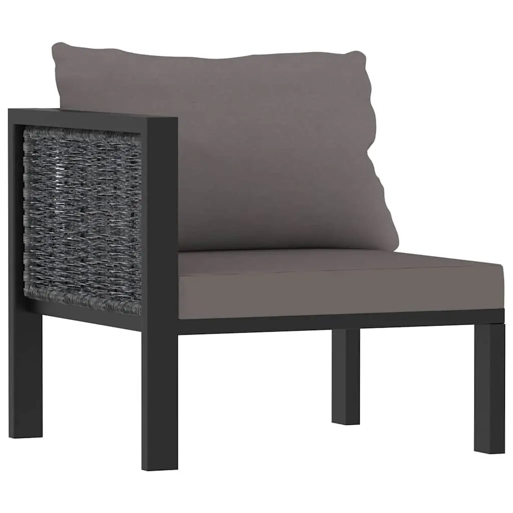 2-Seater Outdoor Sofa in Anthracite Poly Rattan