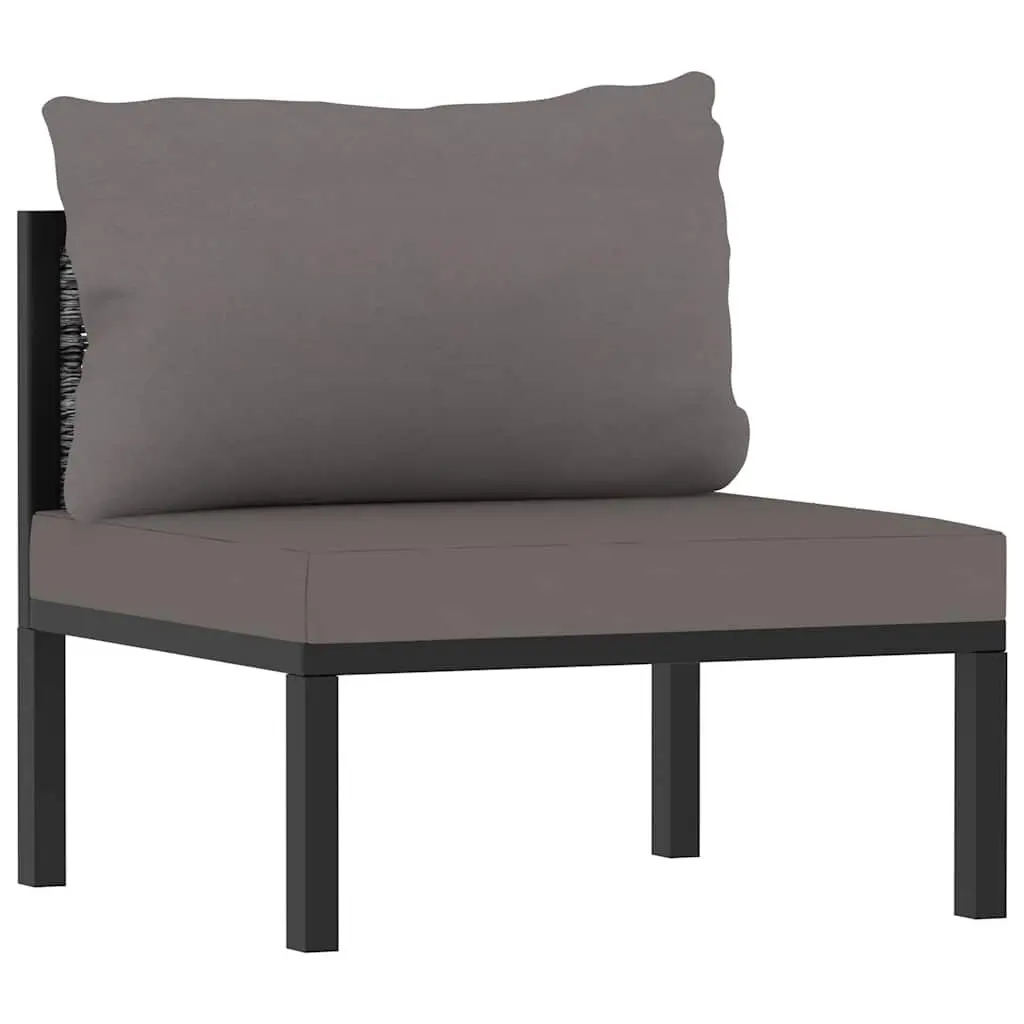 3-Seater Outdoor Sofa Hand-Woven Poly Rattan