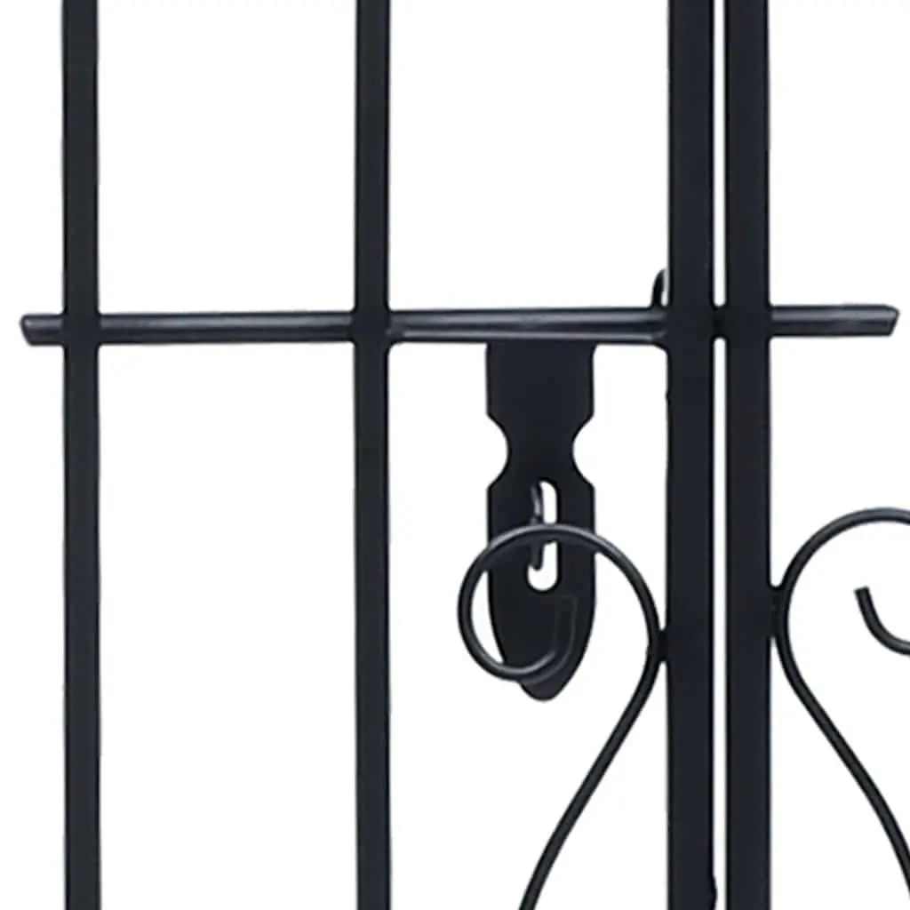 Garden Gate Wrought Iron 122 x 20.5 x 100 cm Black