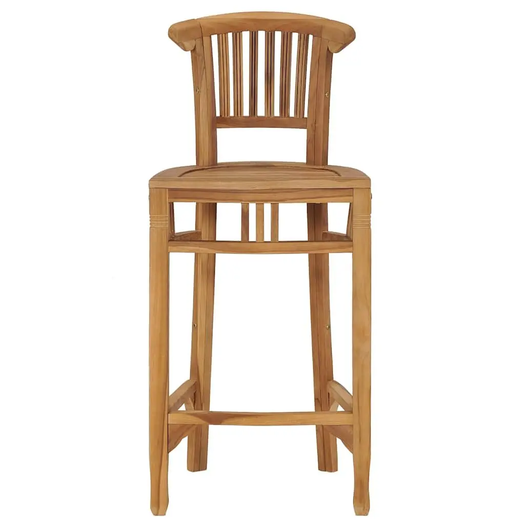 Bar Stool Solid Teak Wood Brown