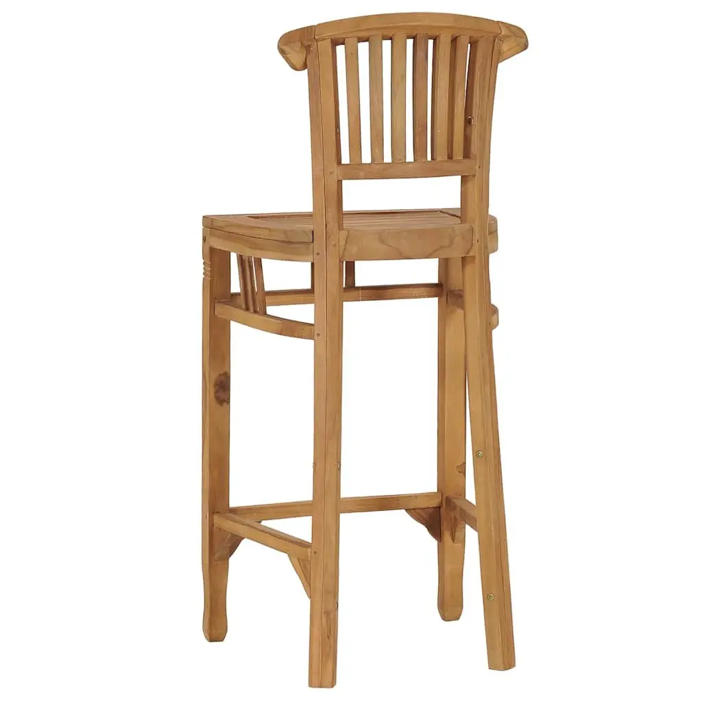 Bar Stool Solid Teak Wood Brown