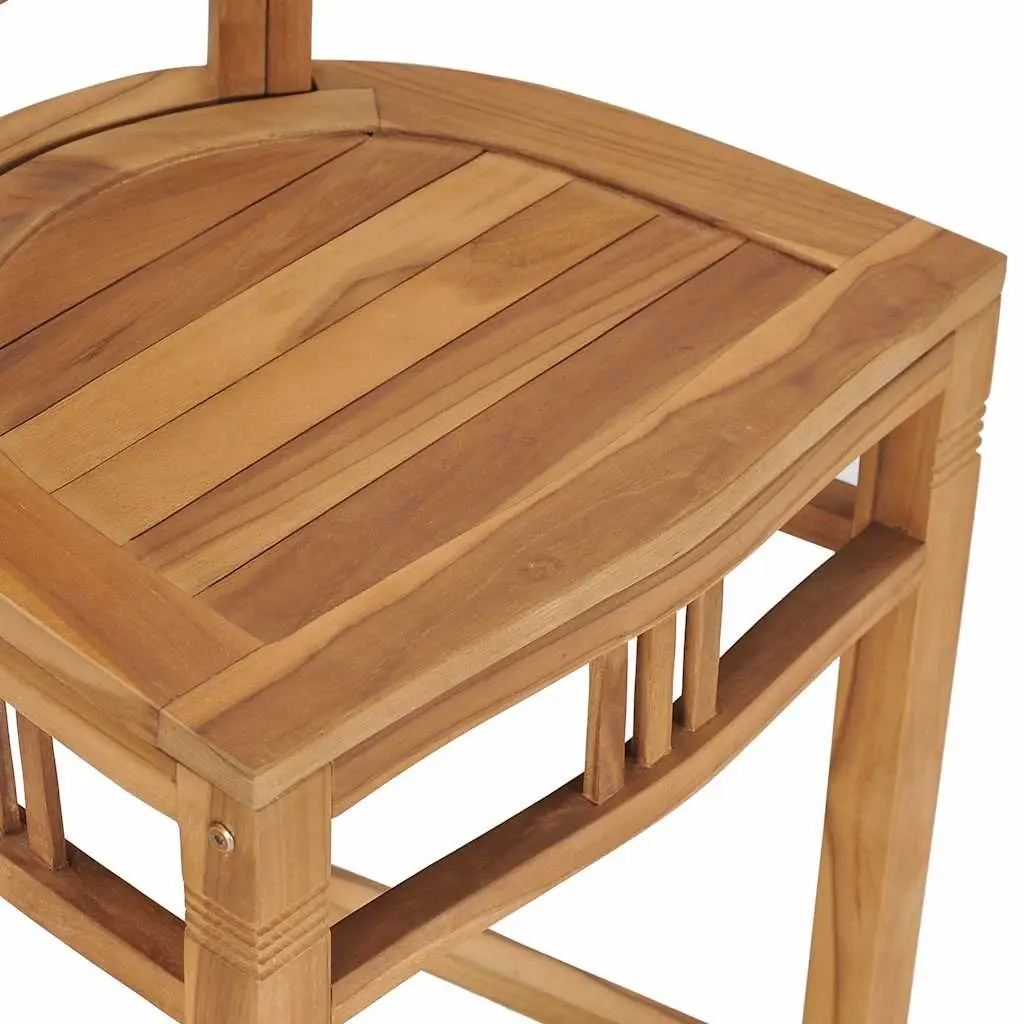 Bar Stool Solid Teak Wood Brown